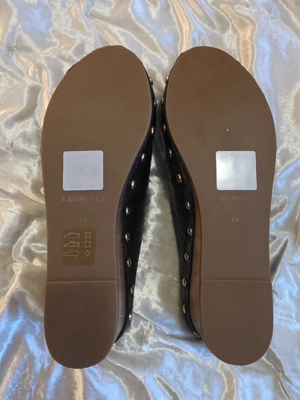 Black Embossed Wedge Clog - Picture 6 of 6